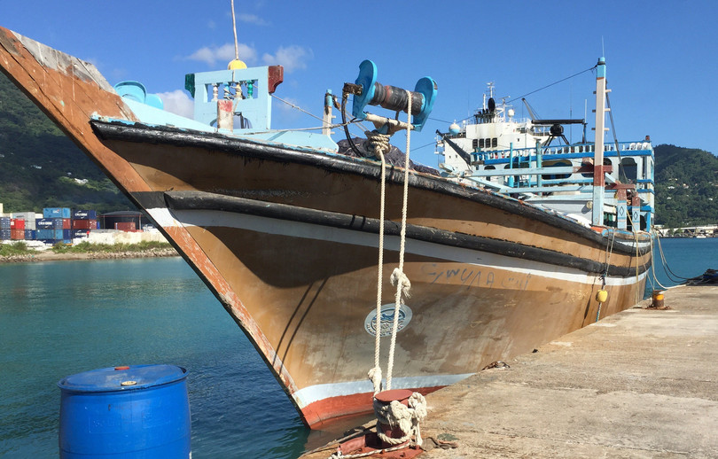 The Payam Al Mansur docked in the Seychelles after it was intercepted carrying almost 100 kilograms of heroin and almost 1 kilogram of opium by Seychelles authorities in April 2016.
