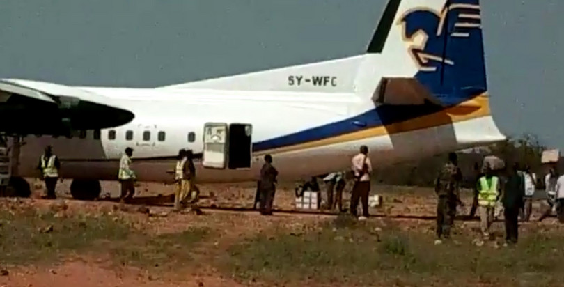 Buff Air Services (registration 5Y-WFC) offloading miraa at Buhodle airstrip, 31 May 2020.
