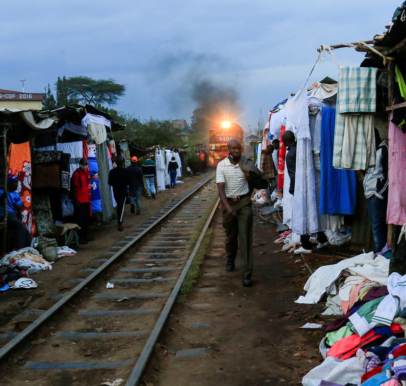 Nairobi’s Kibera slum under lockdown in July 2020.
