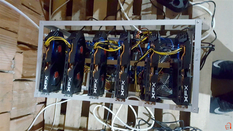 A Bitcoin mining rig for sale online in North Macedonia.
