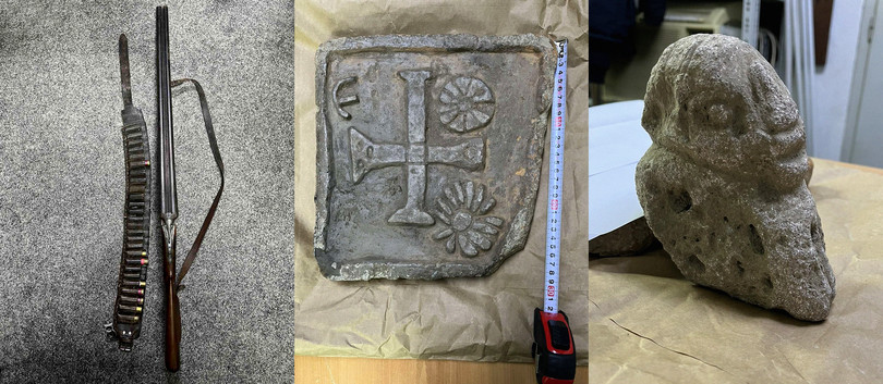 Полицијата на Северна Македонија ги враќа историските артефакти пронајдени во рација во рамките на операција спроведена поради сомнеж од криумчарење на антиквитети во декември 2022 година.
