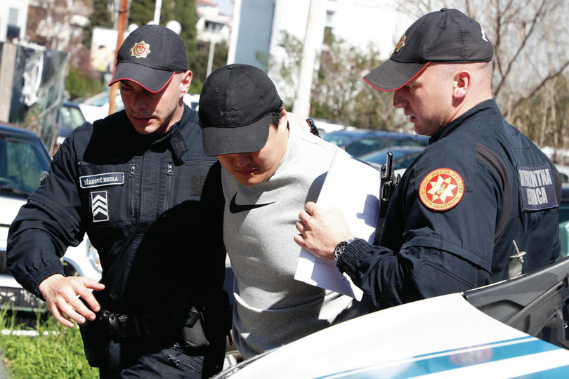 South Korean cryptocurrency entrepreneur Do Kwon is taken to court after being arrested in Podgorica, March 2023.
